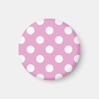 Witte polka stippen op bleek roze