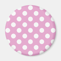 Witte polka stippen op bleek roze