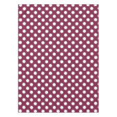 Witte polka-stippen op Bourgogne Tafelkleed (Voorkant)