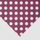 Witte polka-stippen op Bourgogne Tissuepapier (Detail)