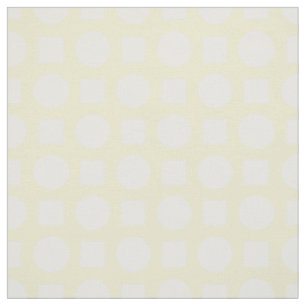 Witte polka stippen op citroengeel stof
