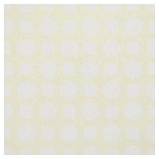 Witte polka stippen op citroengeel stof (Swatch)