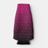 Witte polka stippen op de krimel en zwarte gradiën flesjeskoeler (Voorkant)