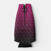 Witte polka stippen op de krimel en zwarte gradiën flesjeskoeler (Achterkant)