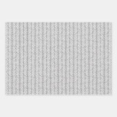 Witte polka stippen op faux rustieke grijze kraft inpakpapier vel (Voorkant 3)