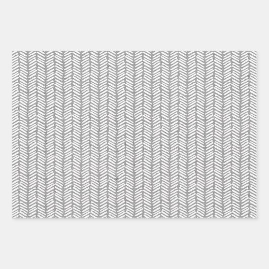 Witte polka stippen op faux rustieke grijze kraft inpakpapier vel (Voorkant 3)