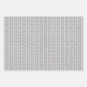 Witte polka stippen op faux rustieke grijze kraft inpakpapier vel (Voorkant 2)