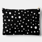 Witte polka stippen op grote zwart etui (Achterkant)