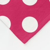 Witte polka stippen op kermis fleece deken (Hoek)