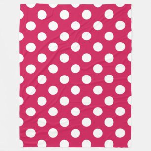 Witte polka stippen op kermis fleece deken