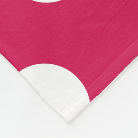 Witte polka stippen op kermis fleece deken (Hoek)