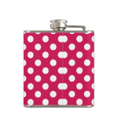 Witte polka stippen op kermis heupfles (Achterkant)