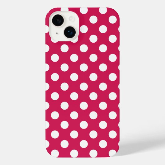 Witte polka stippen op kermis iPhone hoesje (Achterkant)