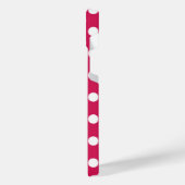 Witte polka stippen op kermis iPhone hoesje (Linkerkant)