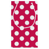 Witte polka stippen op kermis klein cadeauzakje (Achterkant)