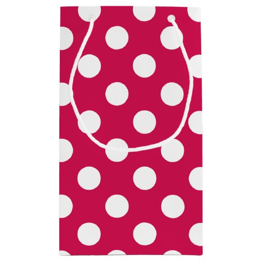 Witte polka stippen op kermis klein cadeauzakje (Achterkant)