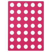 Witte polka stippen op kermis klembord (Achterkant)