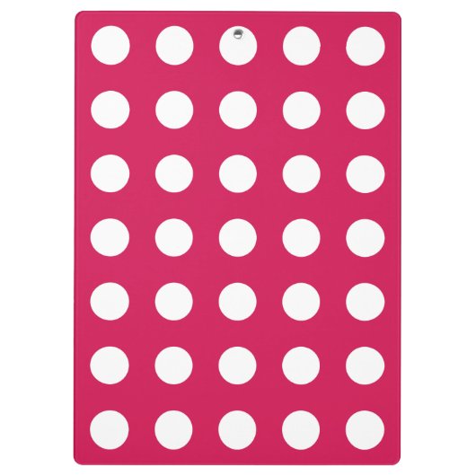 Witte polka stippen op kermis klembord (Achterkant)