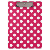 Witte polka stippen op kermis klembord (Voorkant)