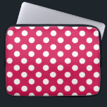 Witte polka stippen op kermis laptop sleeve<br><div class="desc">Witte polka stippen op kermis</div>