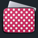 Witte polka stippen op kermis laptop sleeve<br><div class="desc">Witte polka stippen op kermis</div>