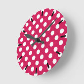 Witte polka stippen op kermis ronde klok (Hoek)