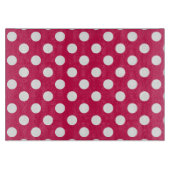 Witte polka stippen op kermis snijplank (Voorkant)