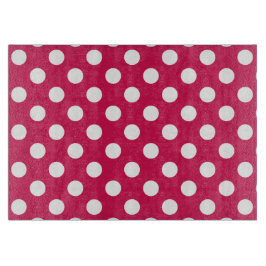 Witte polka stippen op kermis snijplank