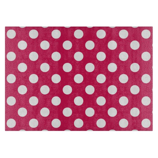 Witte polka stippen op kermis snijplank (Voorkant)