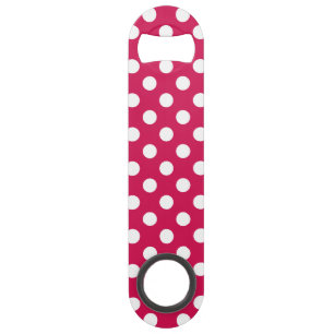 Witte polka stippen op kermis speed flessenopener