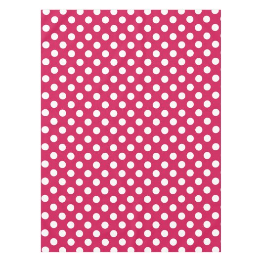 Witte polka stippen op kermis tafelkleed (Voorkant)