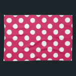 Witte polka stippen op kermis theedoek<br><div class="desc">Witte polka stippen op kermis</div>