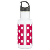 Witte polka stippen op kermis waterfles (Achterkant)