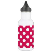 Witte polka stippen op kermis waterfles (Rechts)
