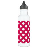 Witte polka stippen op kermis waterfles  (Rechts)