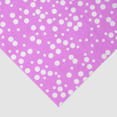 Witte Polka stippen op lavendel roze tissuepapier (Detail)