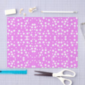 Witte Polka stippen op lavendel roze tissuepapier (Craft)