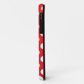 Witte polka stippen op rode achtergrond Case-Mate iPhone case (Achterkant/links)