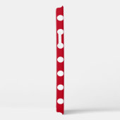 Witte polka stippen op rood Case-Mate iPhone case (Achterkant / Rechts)