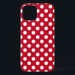 Witte polka stippen op rood Case-Mate iPhone case<br><div class="desc">Witte polka stippen op rood</div>