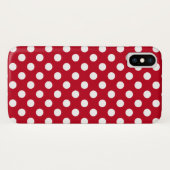 Witte polka stippen op rood Case-Mate iPhone case (Achterkant (horizontaal))