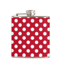 Witte polka stippen op rood