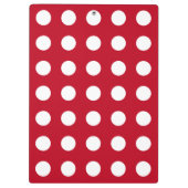 Witte polka stippen op rood klembord (Achterkant)
