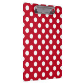Witte polka stippen op rood klembord (Rechts)