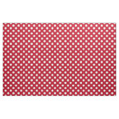 Witte polka stippen op rood stof (Yard (91,4 cm))