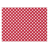 Witte polka stippen op rood tafelkleed (Voorkant (Horizontaal))