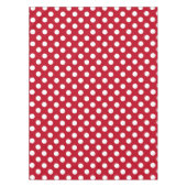 Witte polka stippen op rood tafelkleed (Voorkant)