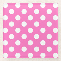 Witte polka stippen op roze