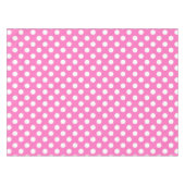 Witte polka stippen op roze tafelkleed (Voorkant (Horizontaal))