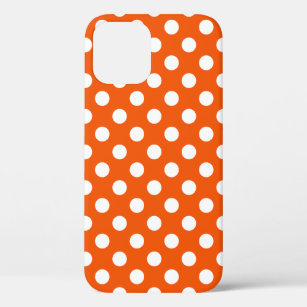 Witte polka stippen op sinaasappel Case-Mate iPhone case